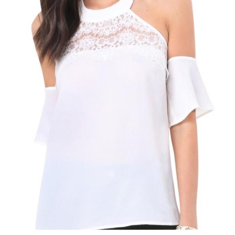 Bebe White Halter Top